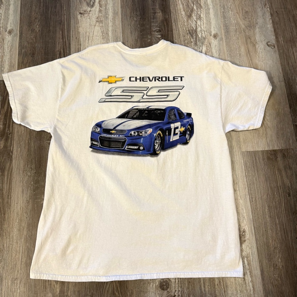 Gildan T-Shirt Chevrolet SS with Blue SS #13 Stock Race Car Graphic Cotton SZ XL